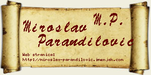 Miroslav Parandilović vizit kartica